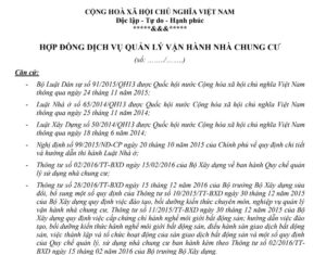 Mẫu hợp đồng quản lý vận hành nhà chung cư mới nhất 2025